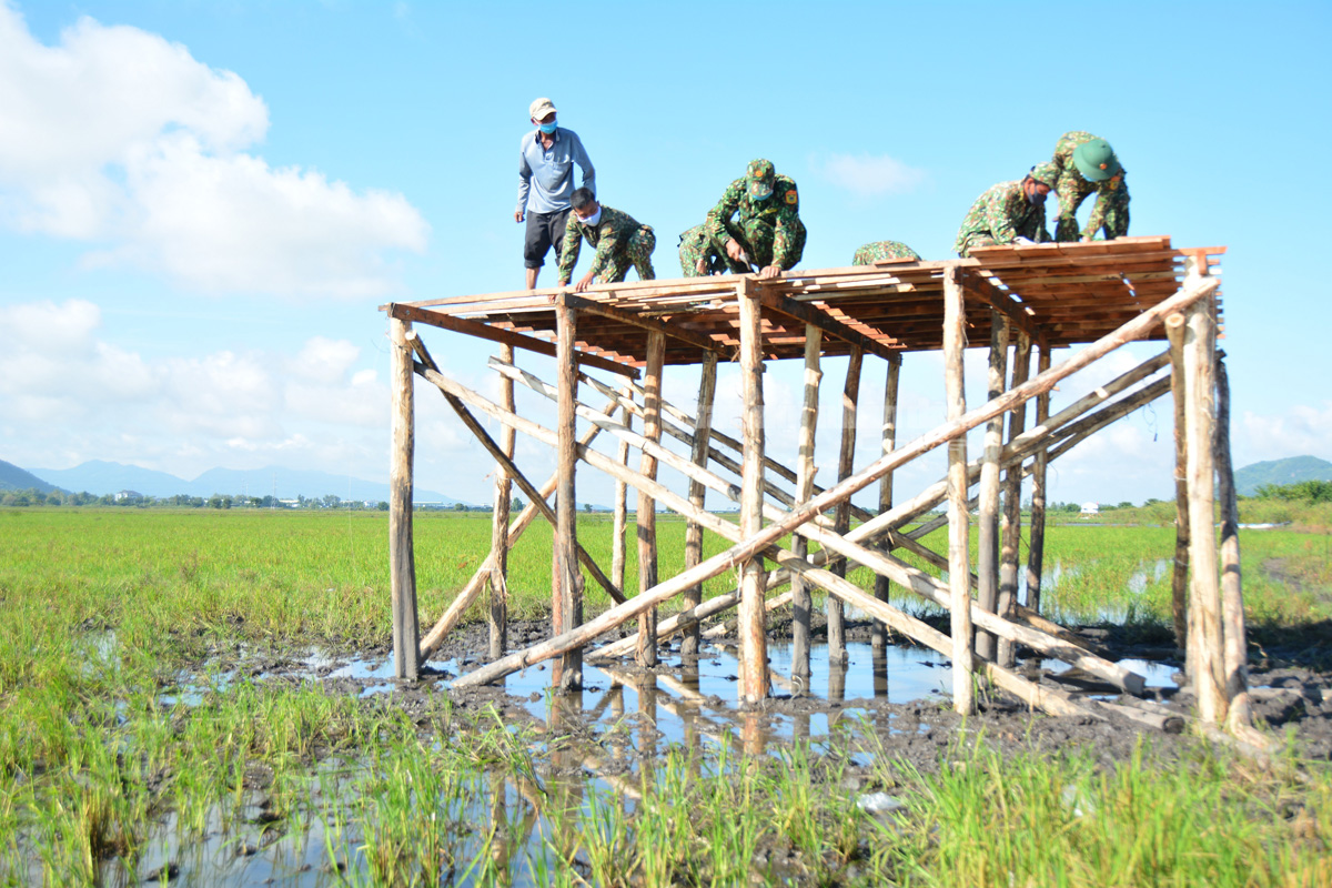 Chốt phòng, chống dịch Covid-19 vượt lũ trên tuyến biên giới An Giang

